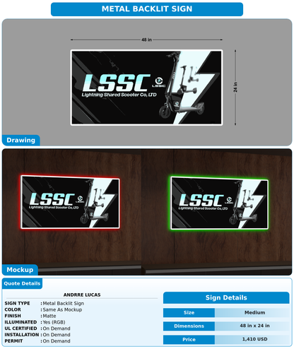 CUSTOM MOCKUP SIGN FOR Andrre Lucas