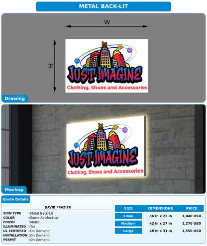 CUSTOM MOCKUP SIGN FOR David Frazier