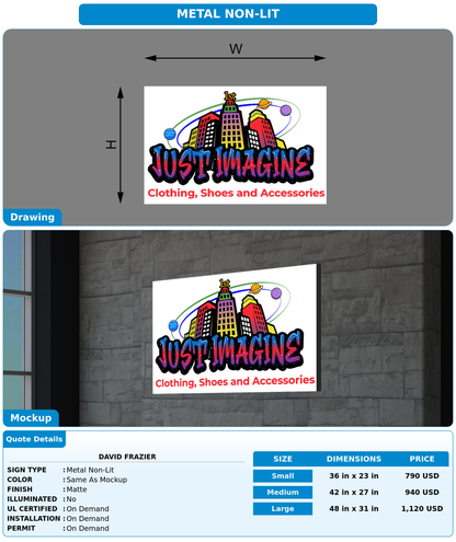 CUSTOM MOCKUP SIGN FOR David Frazier