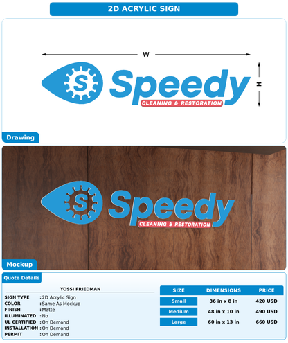 CUSTOM MOCKUP SIGN FOR Yossi Friedman