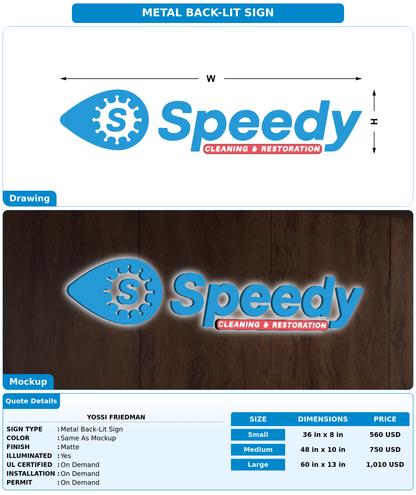 CUSTOM MOCKUP SIGN FOR Yossi Friedman
