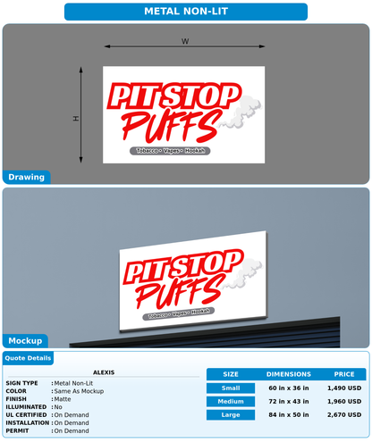CUSTOM MOCKUP SIGN FOR Alexis