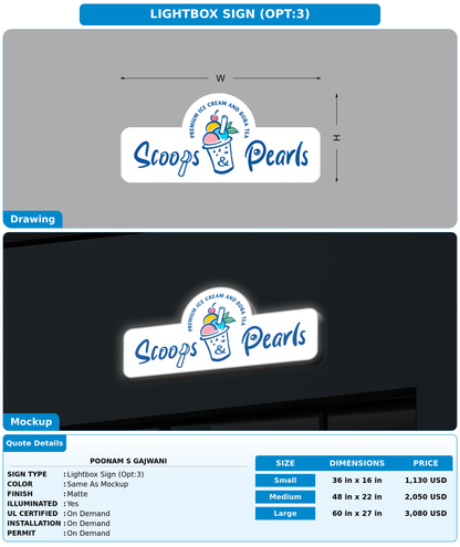 CUSTOM MOCKUP SIGN FOR Poonam S Gajwani