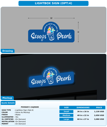 CUSTOM MOCKUP SIGN FOR Poonam S Gajwani