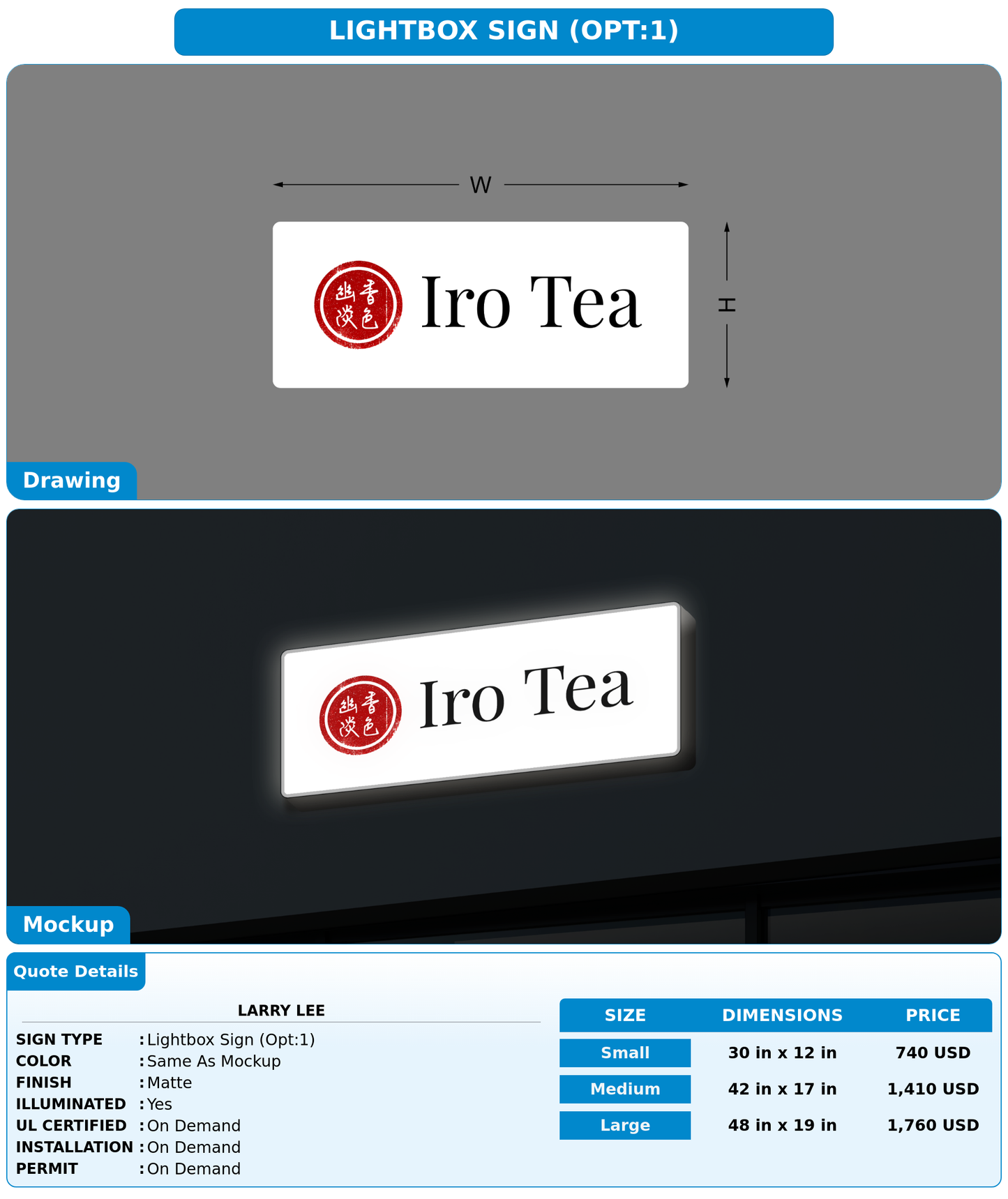 CUSTOM MOCKUP SIGN FOR Larry Lee