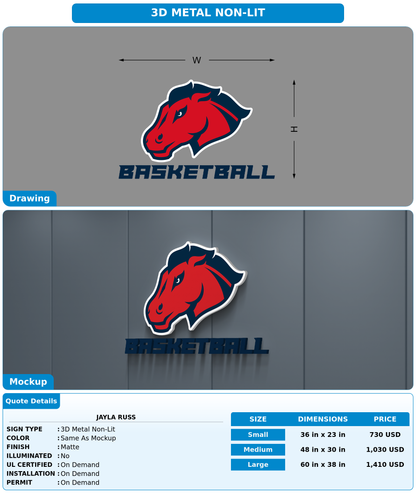 CUSTOM MOCKUP SIGN FOR Jayla Russ