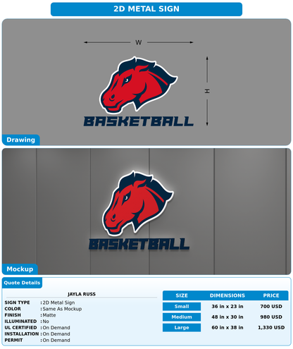 CUSTOM MOCKUP SIGN FOR Jayla Russ