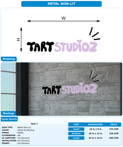 CUSTOM MOCKUP SIGN FOR Taay T.