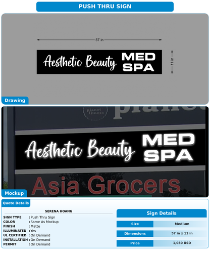 CUSTOM MOCKUP SIGN FOR Serena Hoang
