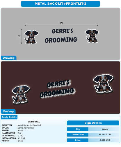 CUSTOM MOCKUP SIGN FOR Gerri hall