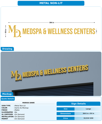CUSTOM MOCKUP SIGN FOR Marika Dawe