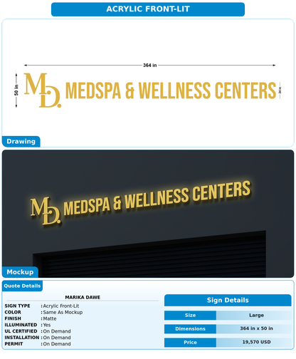 CUSTOM MOCKUP SIGN FOR Marika Dawe