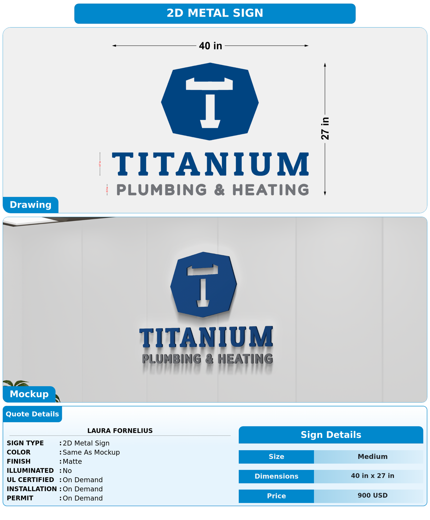 CUSTOM MOCKUP SIGN FOR Laura Fornelius