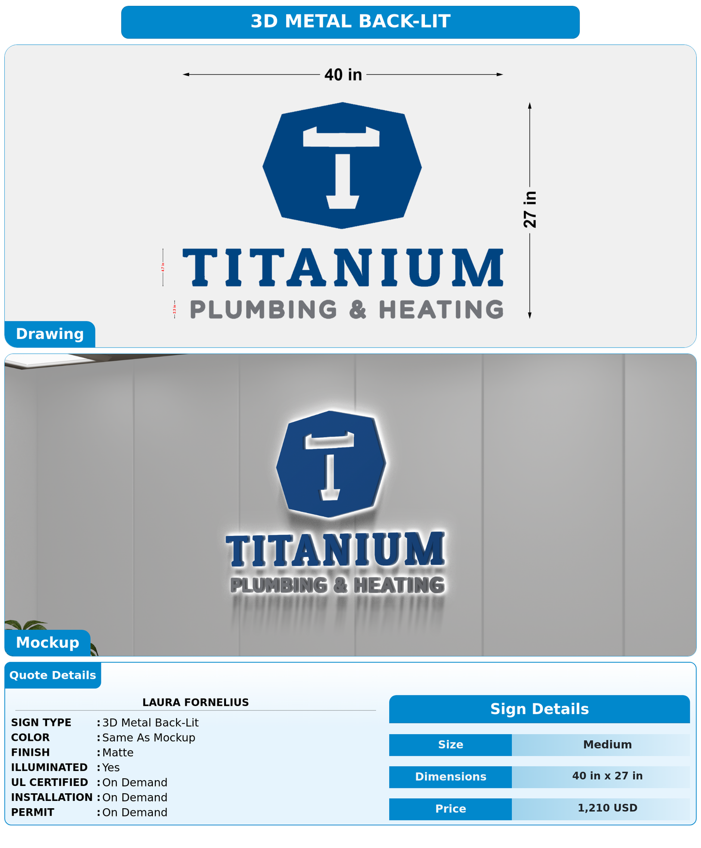CUSTOM MOCKUP SIGN FOR Laura Fornelius
