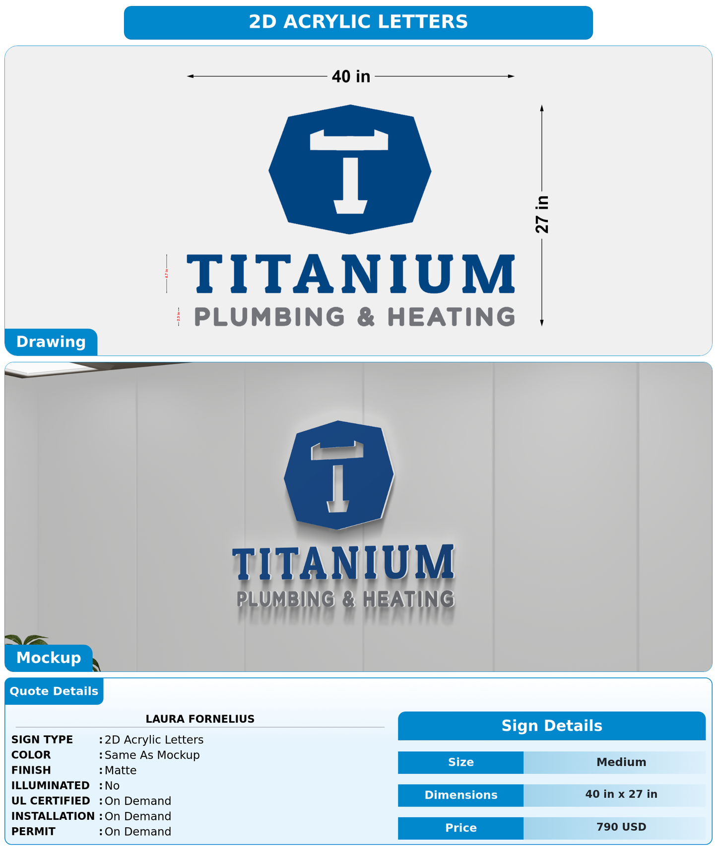 CUSTOM MOCKUP SIGN FOR Laura Fornelius