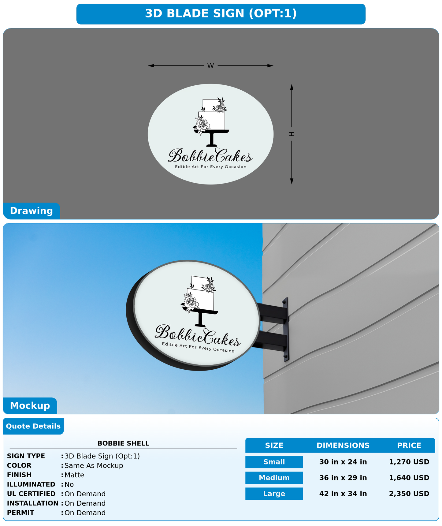 CUSTOM MOCKUP SIGN FOR Bobbie Shell