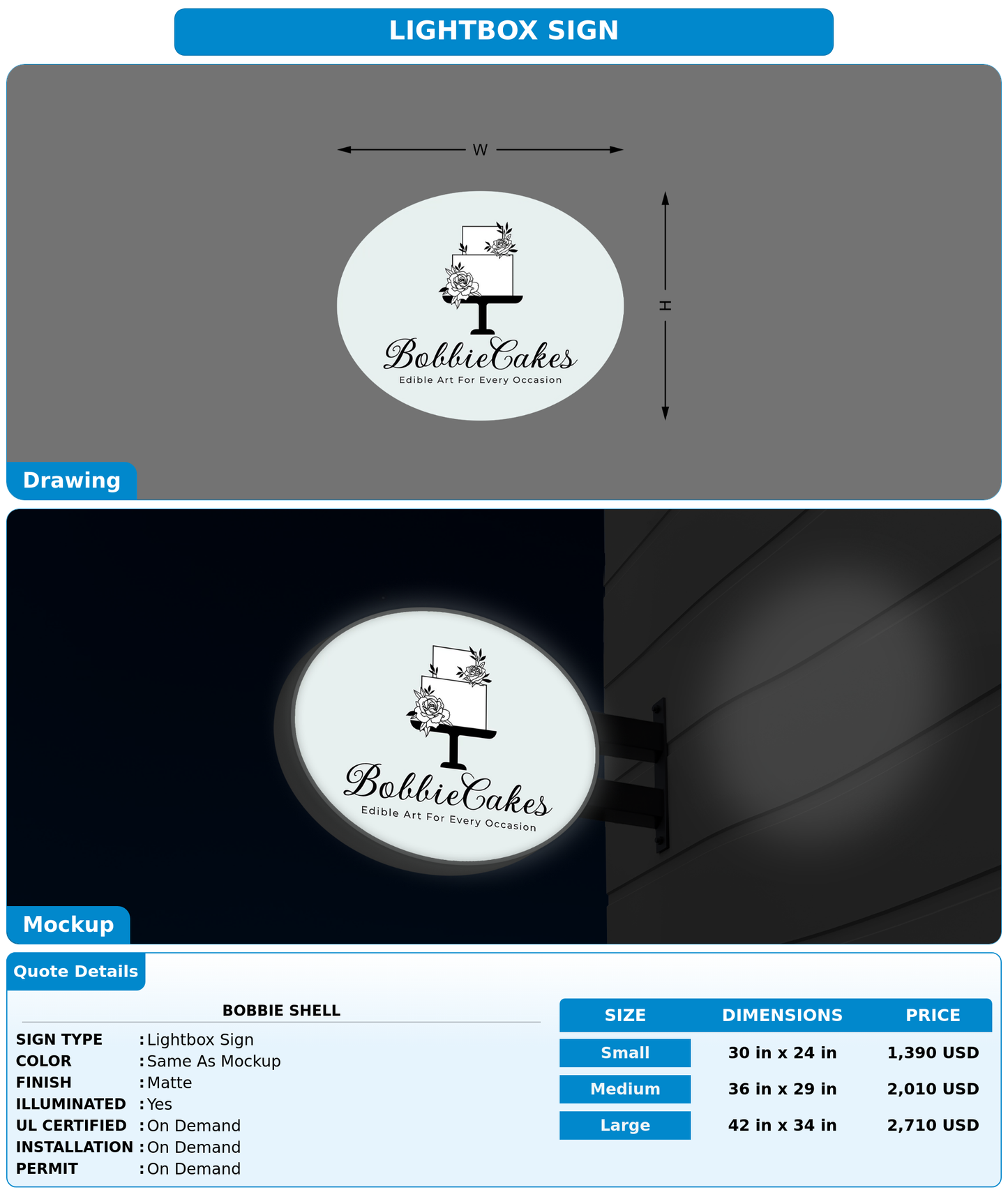 CUSTOM MOCKUP SIGN FOR Bobbie Shell