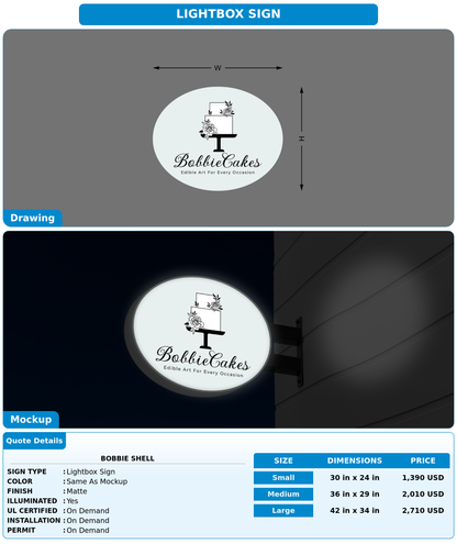 CUSTOM MOCKUP SIGN FOR Bobbie Shell
