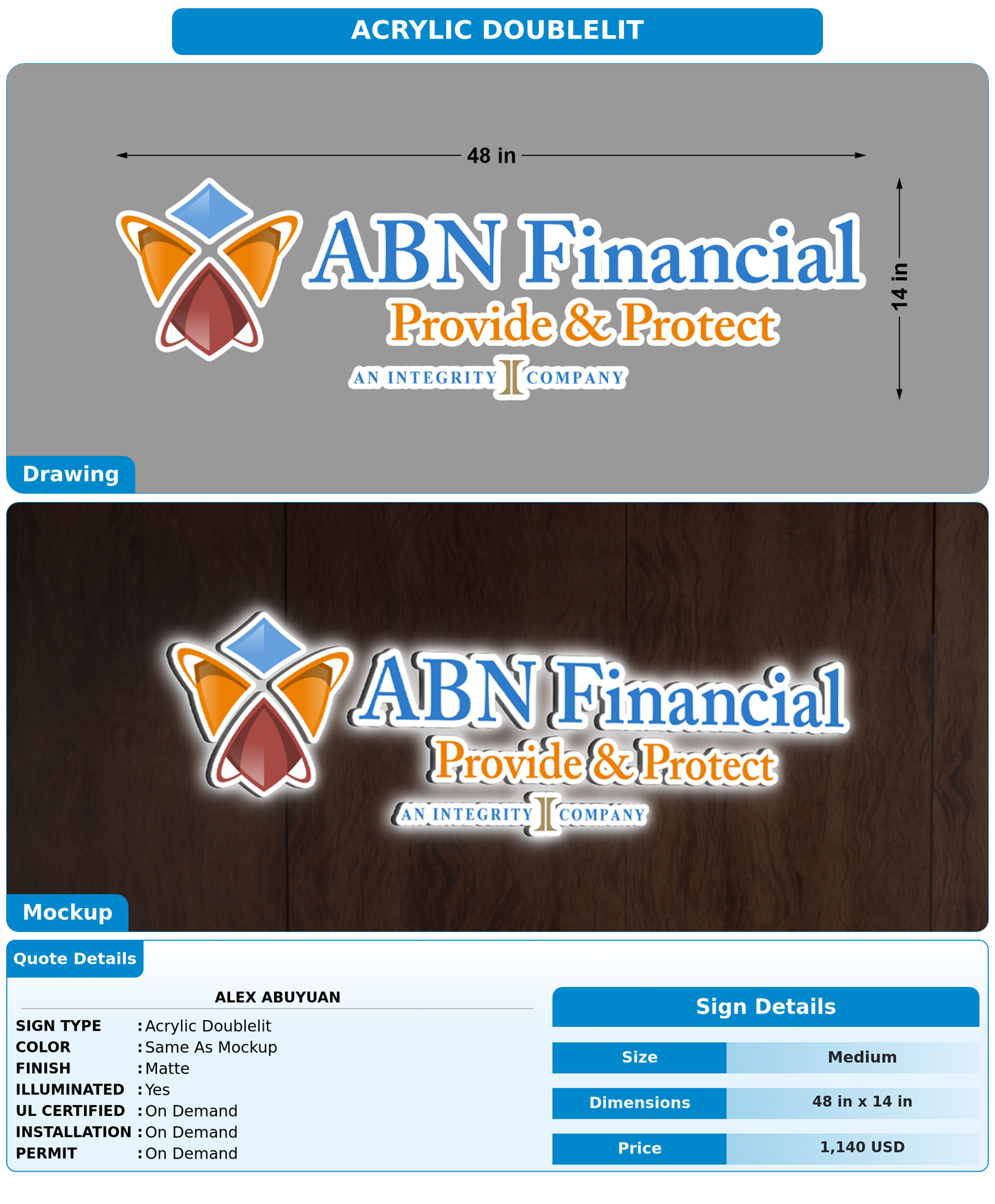 CUSTOM MOCKUP SIGN FOR Alex Abuyuan
