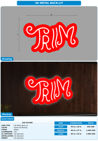 CUSTOM MOCKUP SIGN FOR QUE ROLAND