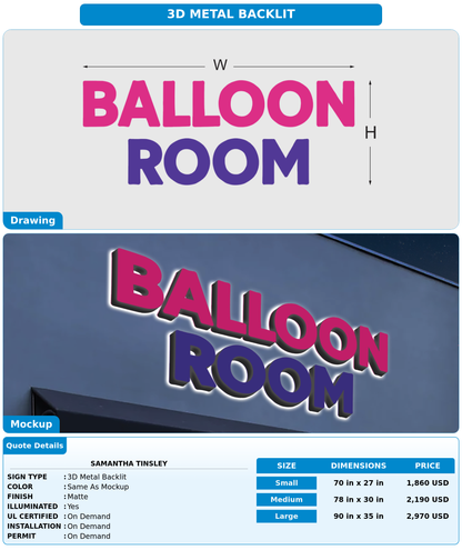 CUSTOM MOCKUP SIGN FOR Samantha Tinsley