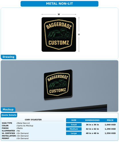 CUSTOM MOCKUP SIGN FOR Cory Sylvester