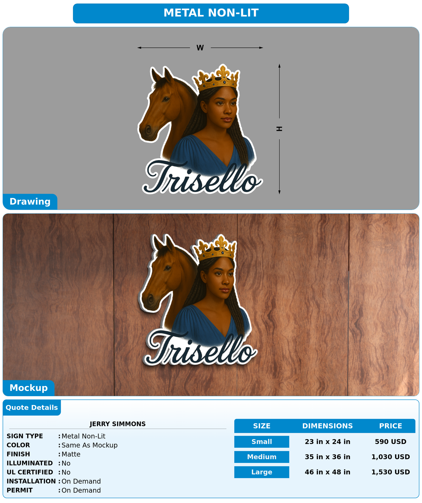 CUSTOM MOCKUP SIGN FOR Jerry Simmons