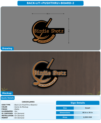 CUSTOM MOCKUP SIGN FOR Carson James