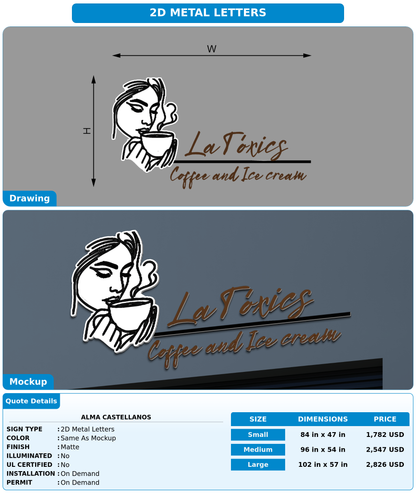 CUSTOM MOCKUP SIGN FOR Alma Castellanos