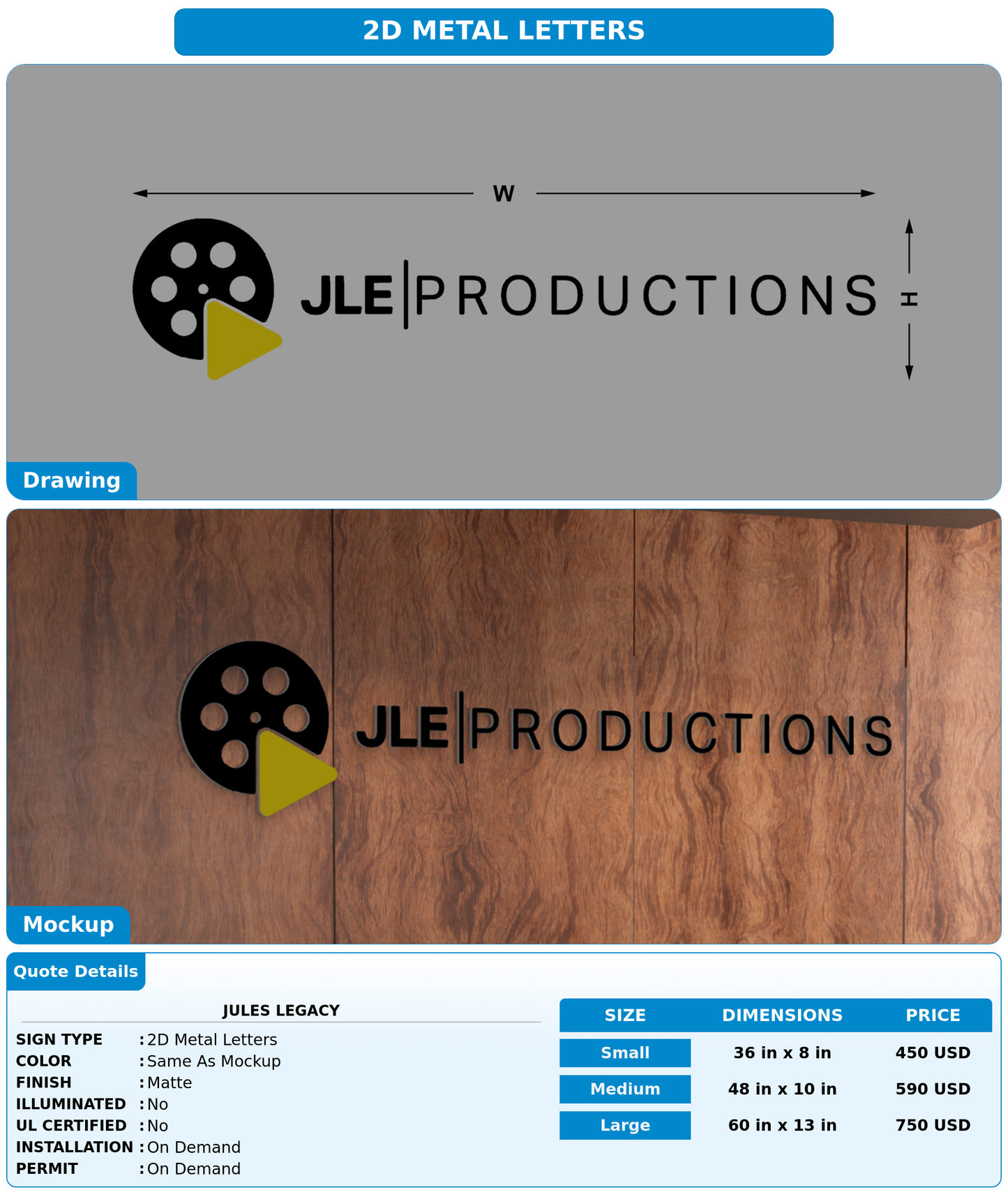 CUSTOM MOCKUP SIGN FOR Jules Legacy