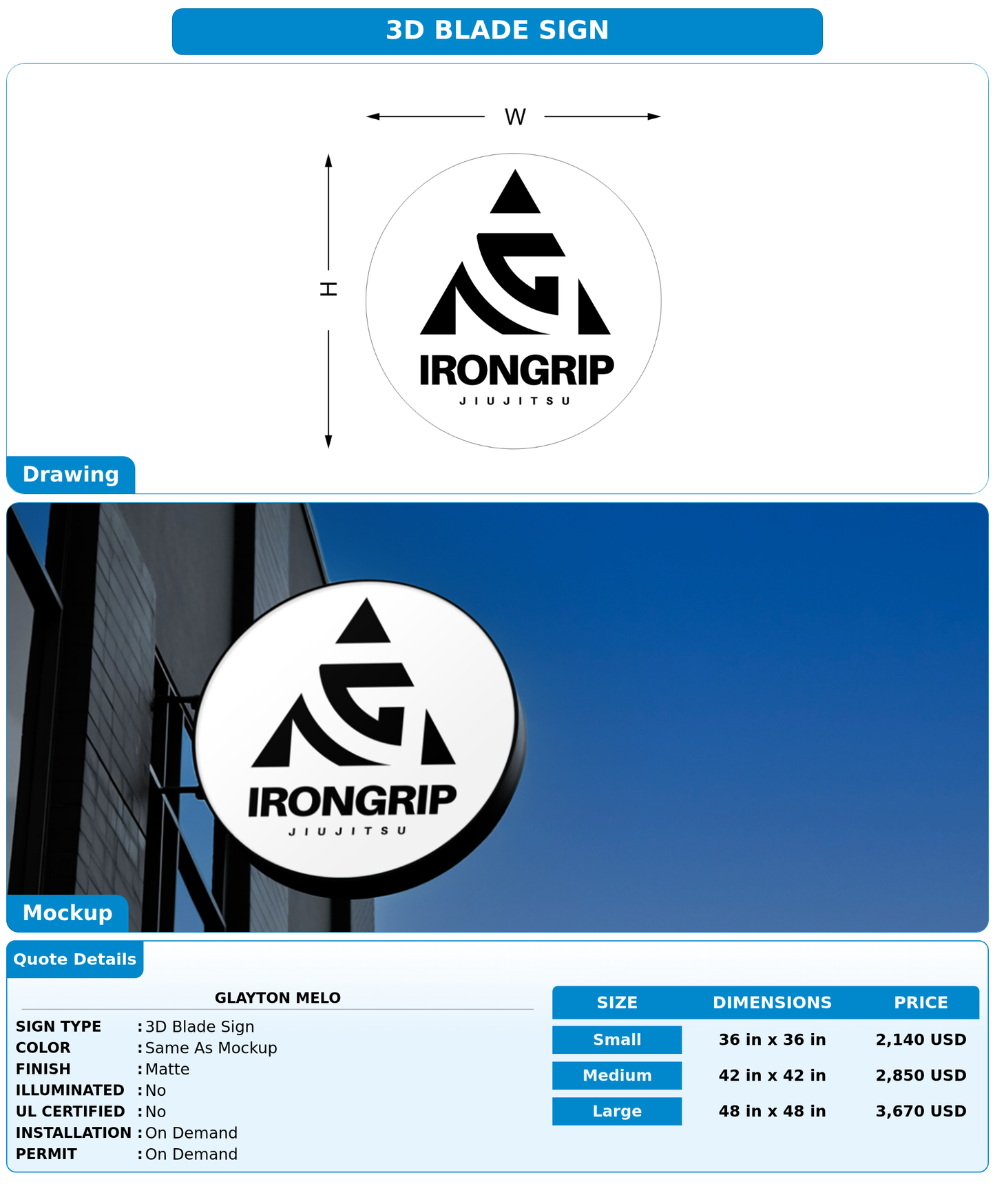CUSTOM MOCKUP SIGN FOR Glayton Melo