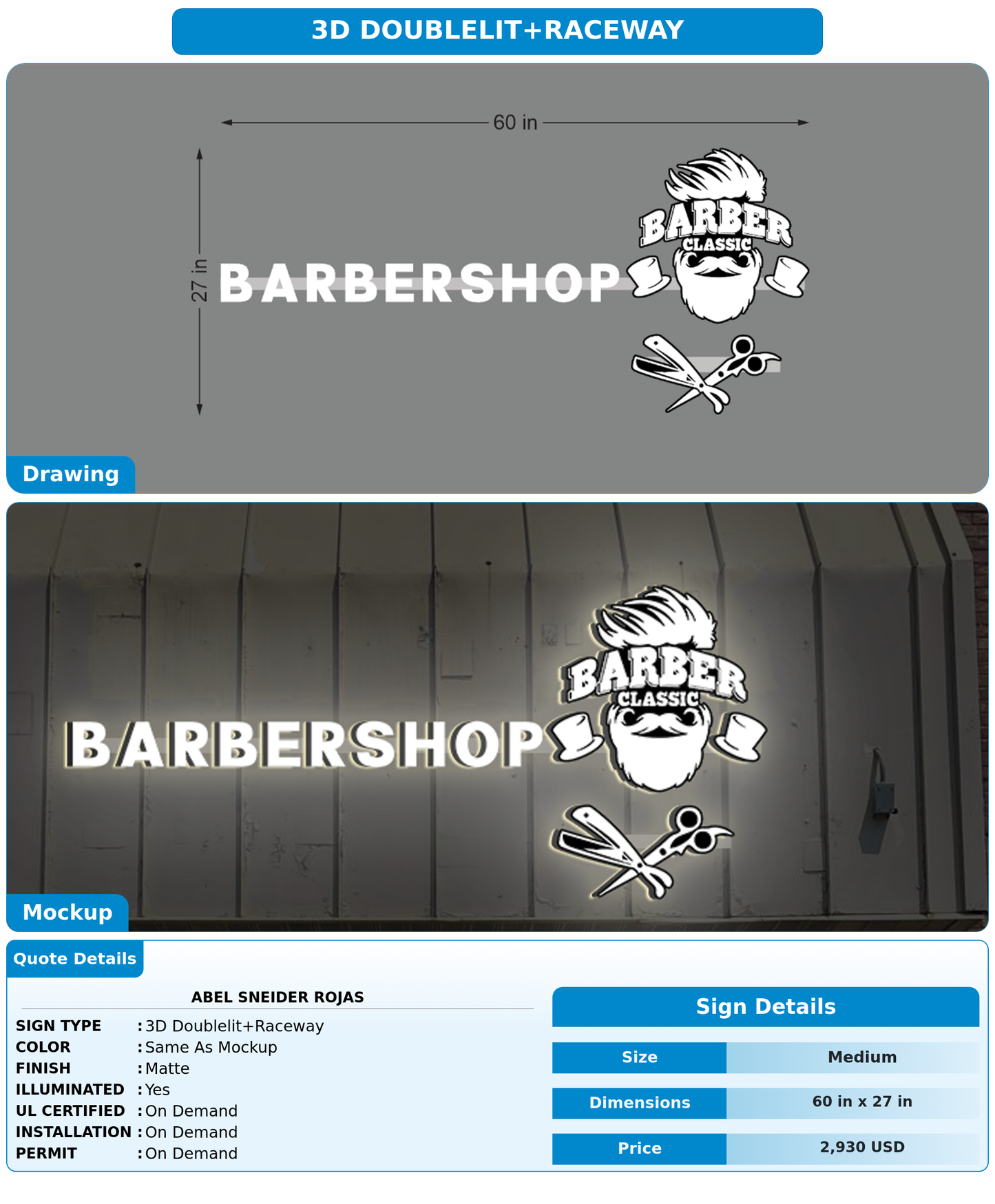 CUSTOM MOCKUP SIGN FOR Abel Sneider Rojas