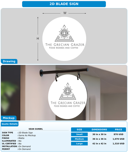 CUSTOM MOCKUP SIGN FOR Sean Gunbil