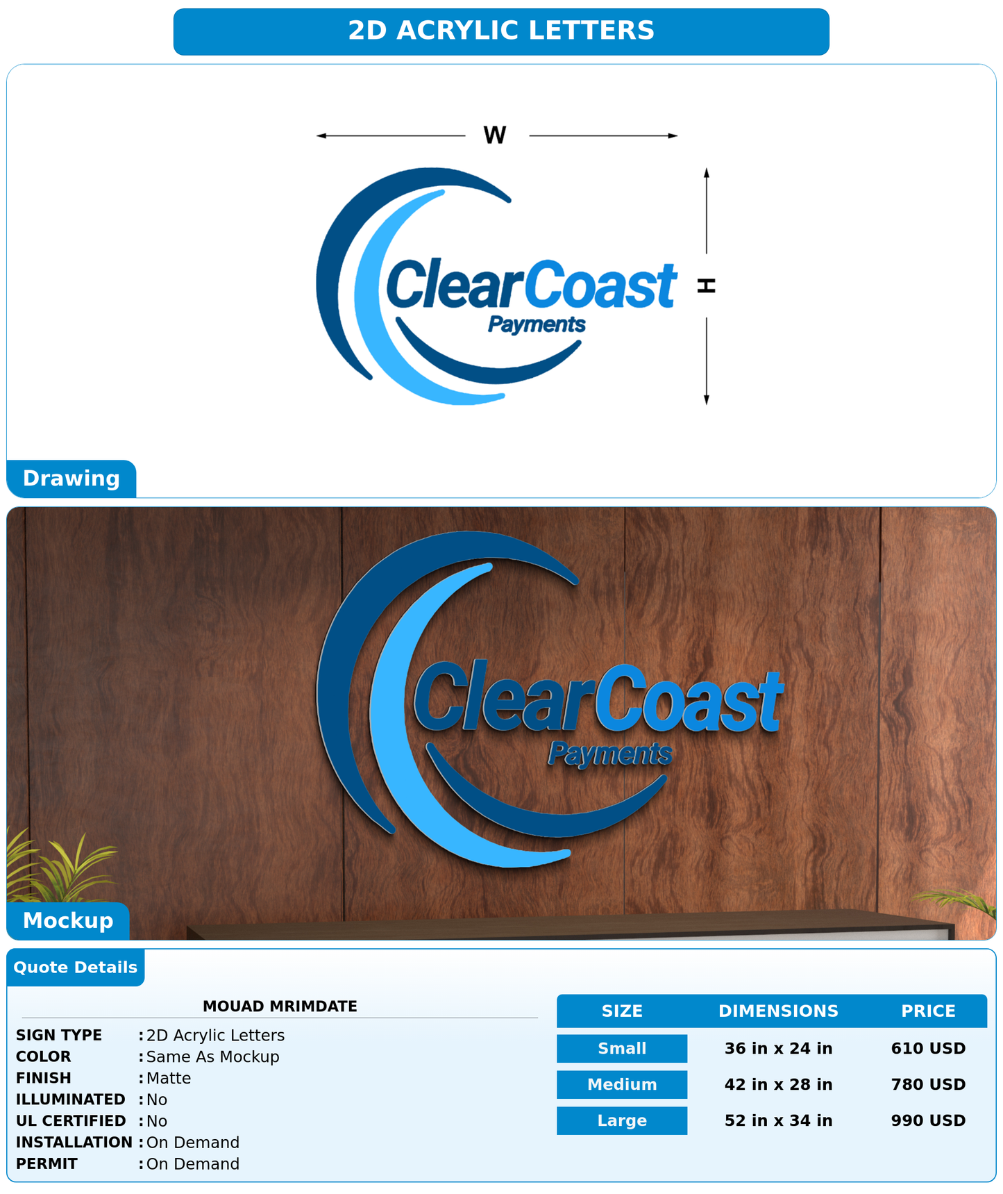 CUSTOM MOCKUP SIGN FOR Mouad Mrimdate