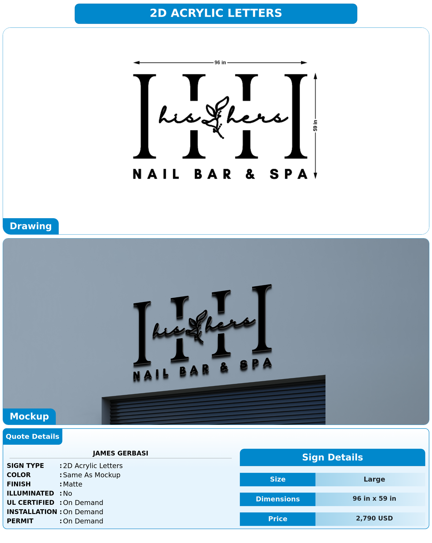 CUSTOM MOCKUP SIGN FOR James Gerbasi