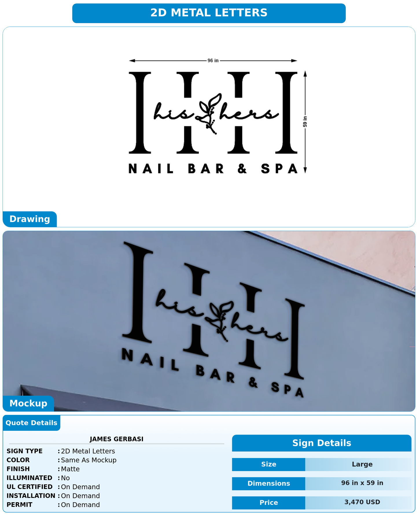 CUSTOM MOCKUP SIGN FOR James Gerbasi