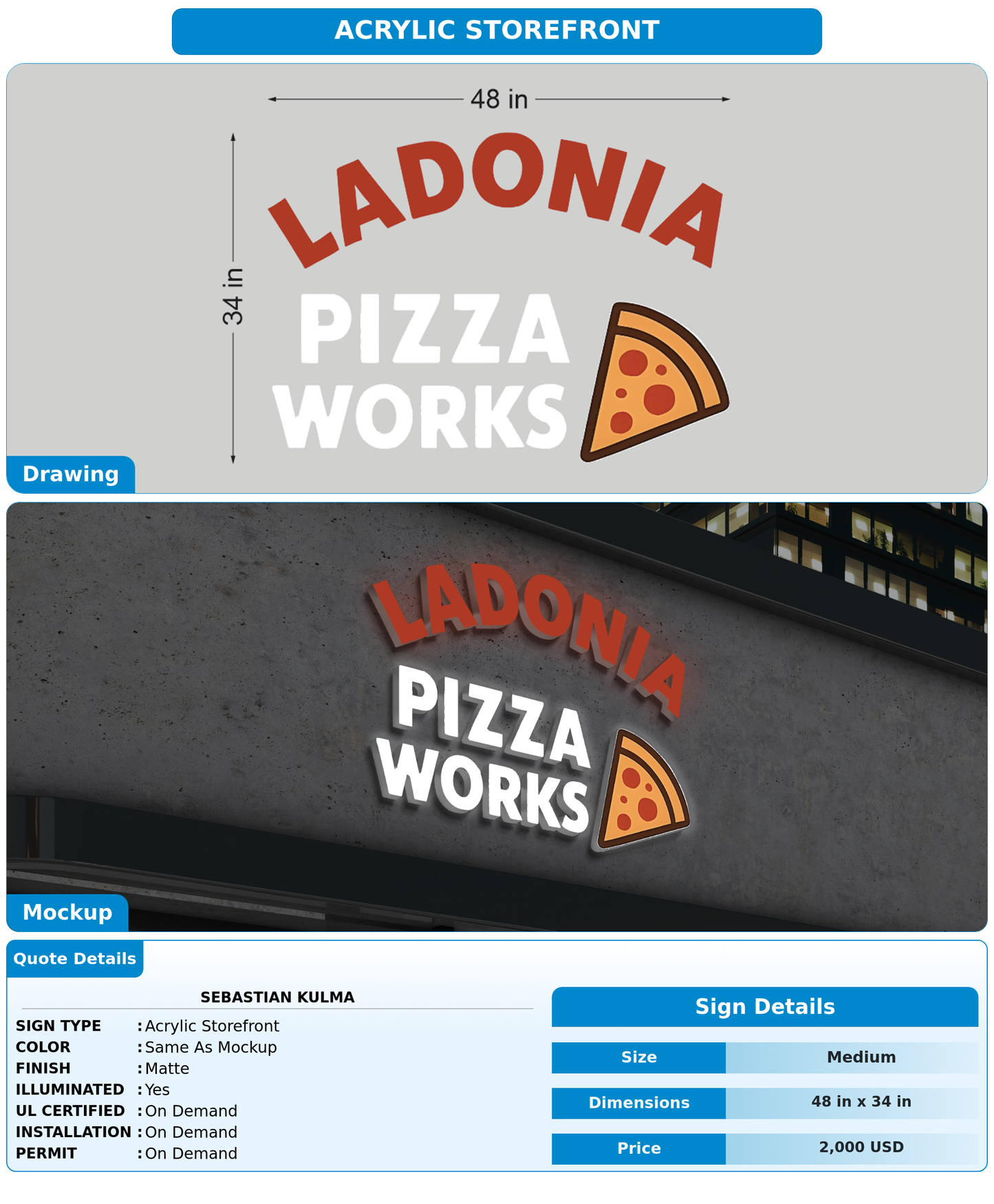 CUSTOM MOCKUP SIGN FOR Sebastian Kulma