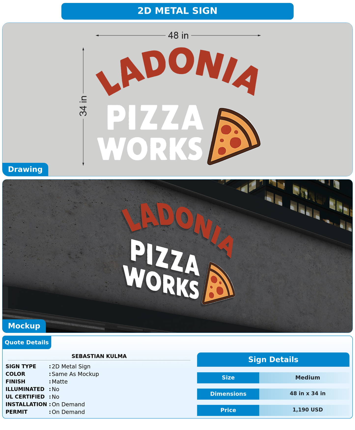 CUSTOM MOCKUP SIGN FOR Sebastian Kulma