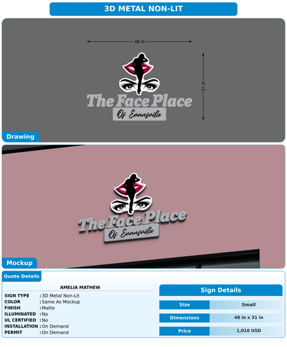 CUSTOM MOCKUP SIGN FOR Amelia Mathew