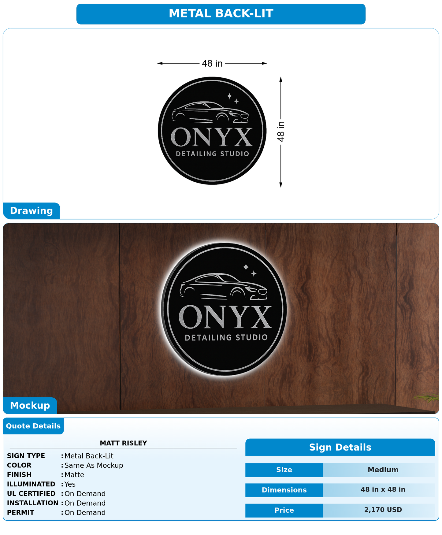 CUSTOM MOCKUP SIGN FOR Matt risley
