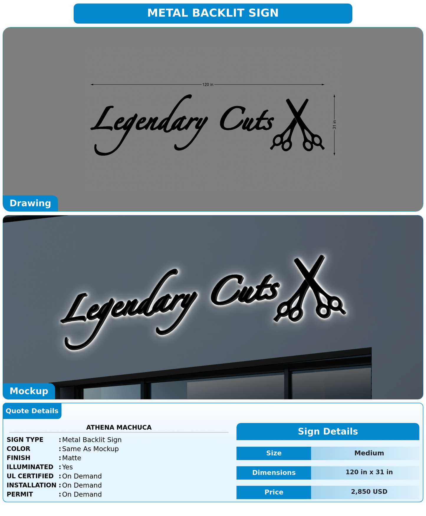 CUSTOM MOCKUP SIGN FOR Athena Machuca