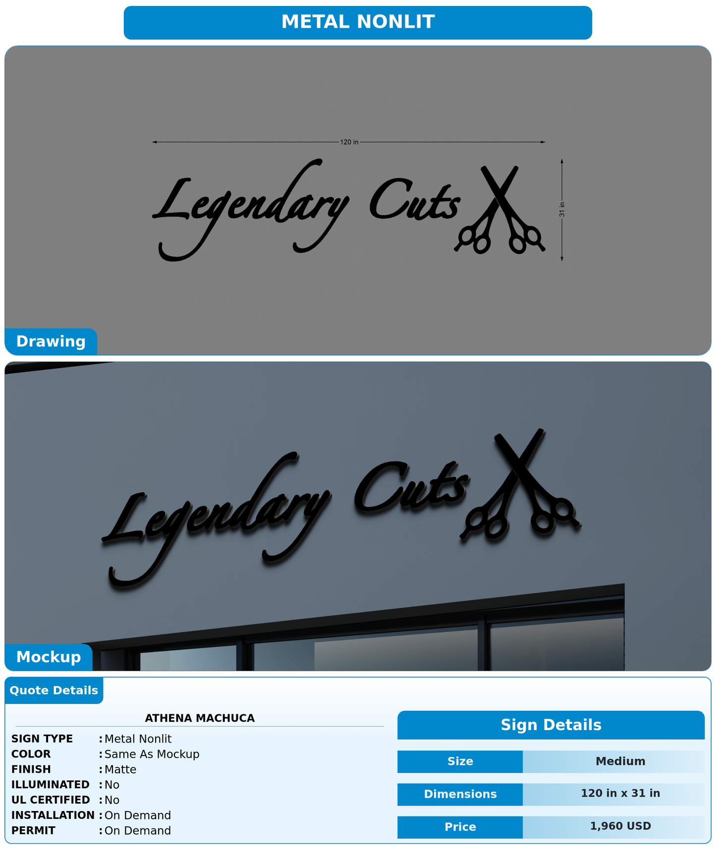 CUSTOM MOCKUP SIGN FOR Athena Machuca