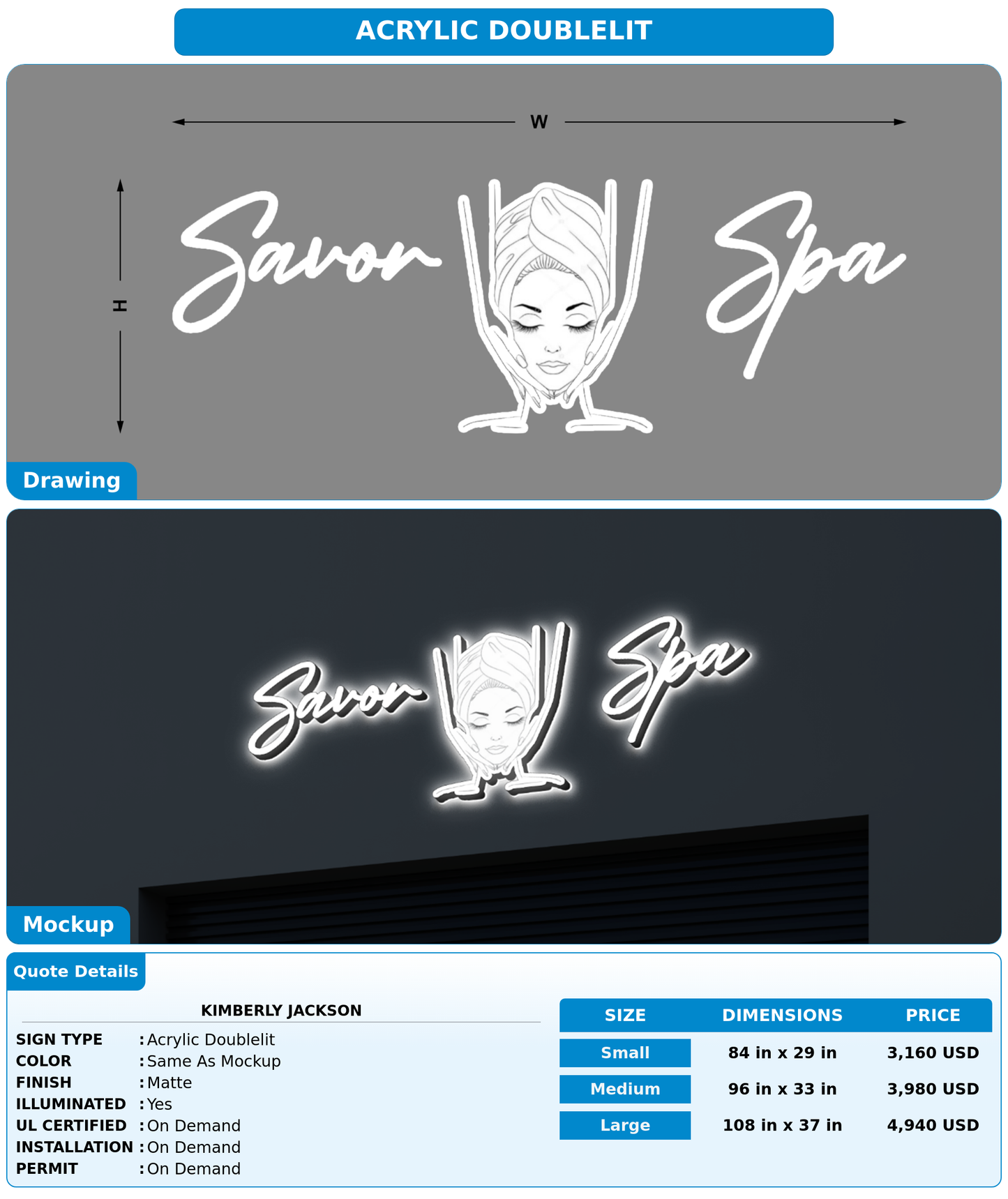 CUSTOM MOCKUP SIGN FOR Kimberly Jackson