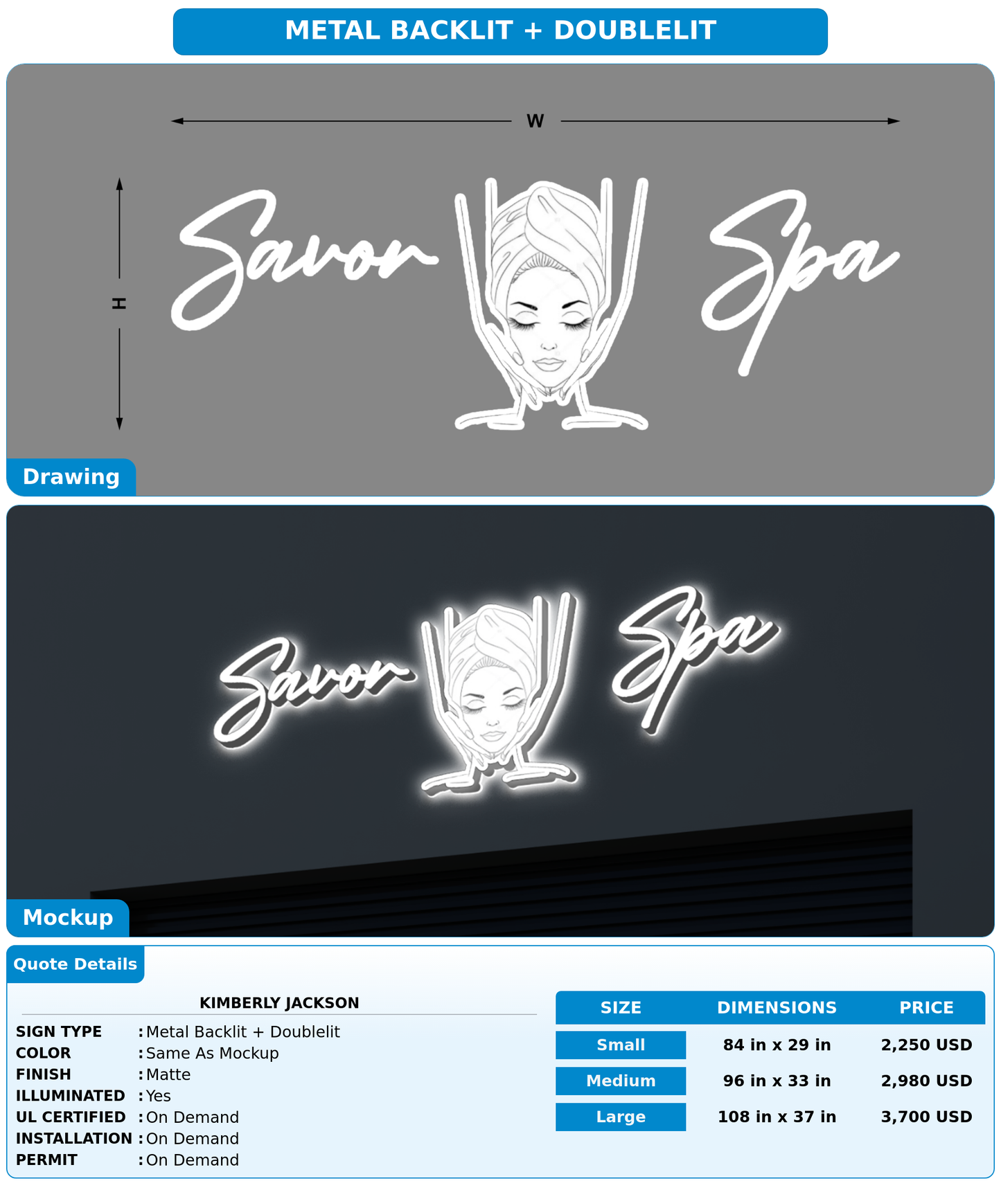 CUSTOM MOCKUP SIGN FOR Kimberly Jackson