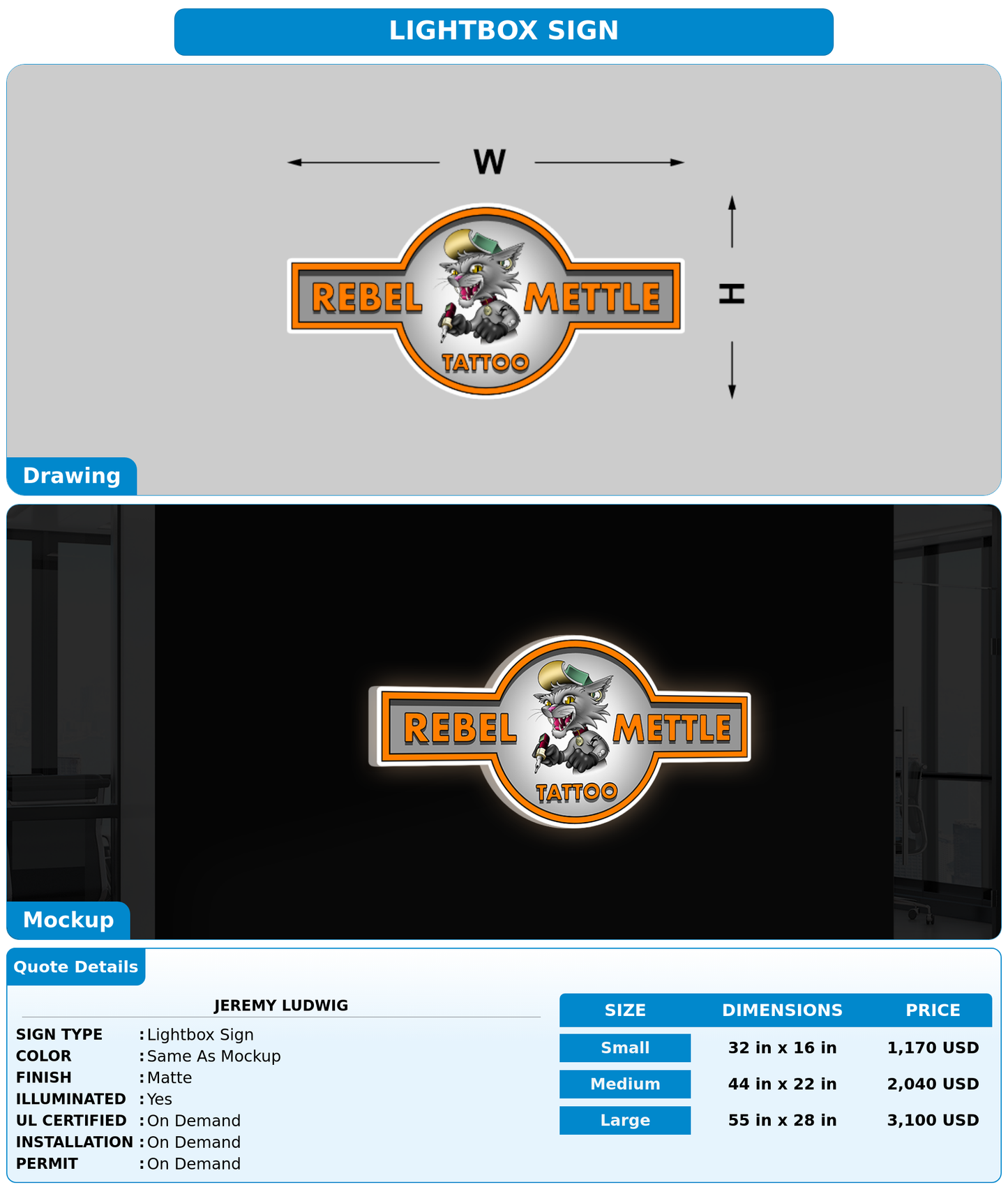 CUSTOM MOCKUP SIGN FOR Jeremy Ludwig