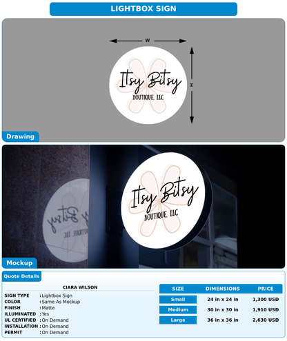 CUSTOM MOCKUP SIGN FOR Ciara Wilson