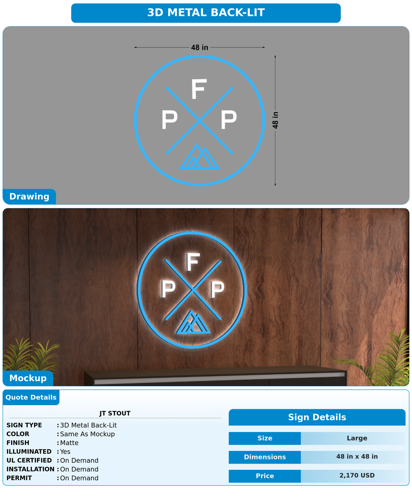 CUSTOM MOCKUP SIGN FOR JT Stout