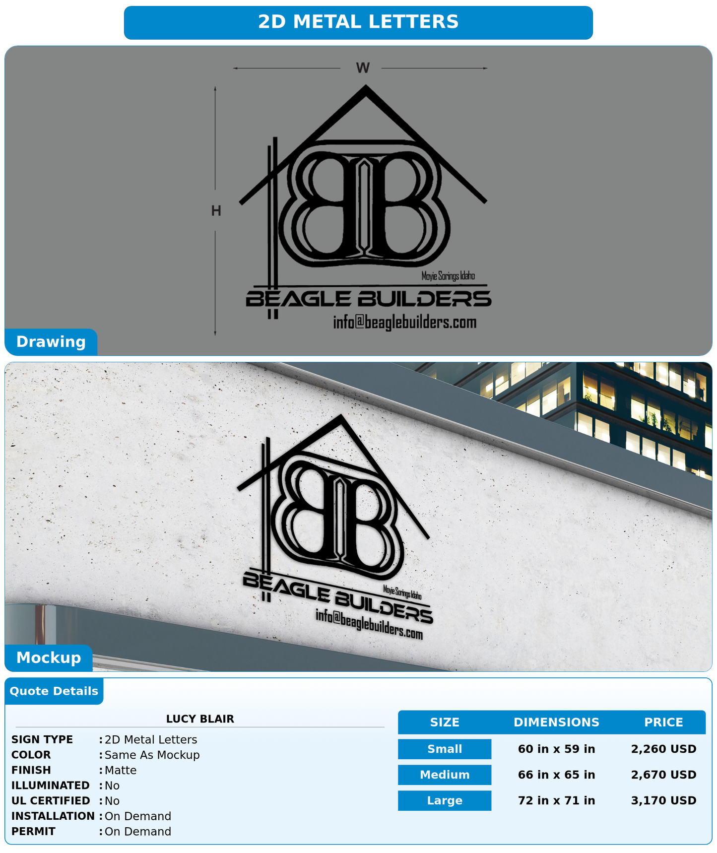 CUSTOM MOCKUP SIGN FOR Lucy Blair