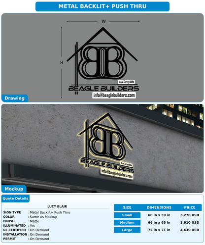 CUSTOM MOCKUP SIGN FOR Lucy Blair