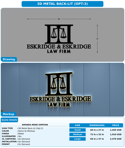 CUSTOM MOCKUP SIGN FOR Amanda Irene Simpson